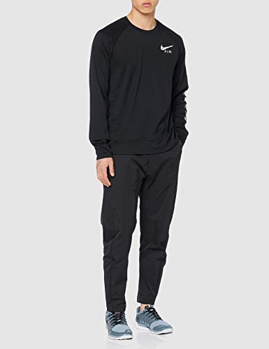 NIKE M NK Pacer Plus Crew GX HBR Camiseta de Manga Larga, Hombre, Black/White/Reflective silv, L