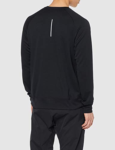 NIKE M NK Pacer Plus Crew GX HBR Camiseta de Manga Larga, Hombre, Black/White/Reflective silv, L