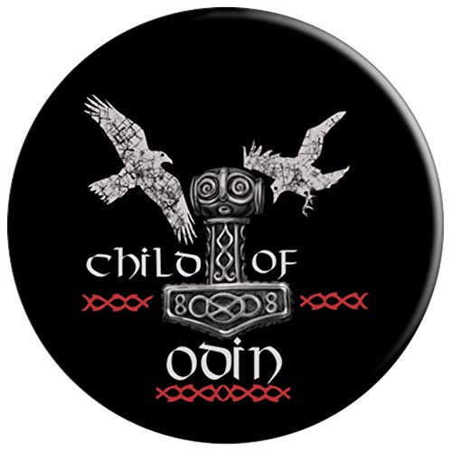 Niño vikingo Odin Thor Mjolnir y Raven pour homme et femme PopSockets Agarre y Soporte para Teléfonos y Tabletas