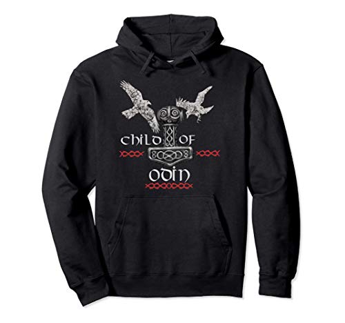 Niño vikingo Odin Thor Mjolnir y Raven pour homme et femme Sudadera con Capucha