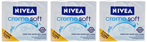 NIVEA Creme Soft Jabón en Pastilla (3 unidades x 100 gramos), está enriquecida con Aceite de Almendras para limpiar y cuidar la piel de las manos