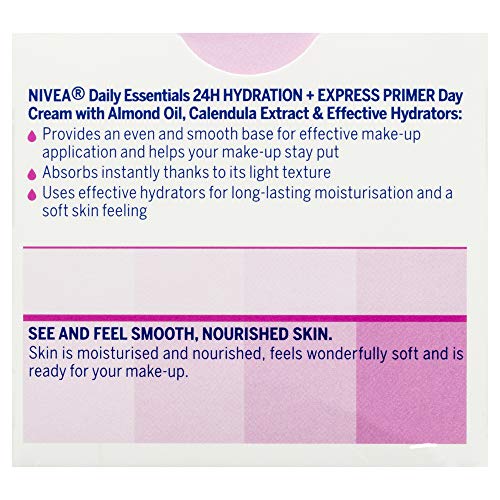 Nivea - Daily Essentials Extress hydrating primer Dry , crema hidratante, pack de 3 (3x 50ml )