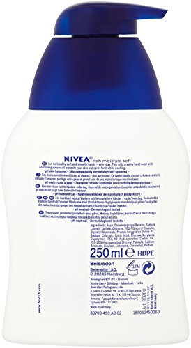 Nivea - Jabón de manos con dispensador, pack de 6 (6x 250 ml)