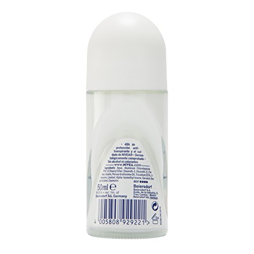 NIVEA Talc Sensation Roll-on (1 x 50 ml), desodorante antitranspirante para una piel suave en las axilas, desodorante roll on con protección 48 horas