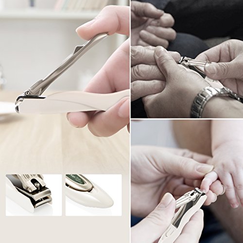 No Splash Nail Clippers Cortadores de uñas y uñas de los pies, nitidez máxima hecha de acero inoxidable de grado quirúrgico con protector de uñas extraíble