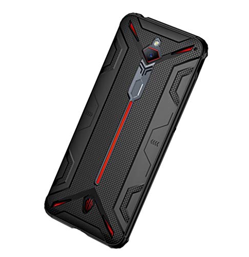 NOKOER Funda para Nubia Red Magic 3/3S, Material de TPU es Ultra-Delgado Case, Anti Huella Digital Telefono Funda [Resistente al Desgaste] [Antideslizante] Cover - Negro