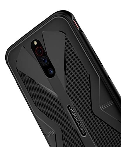 NOKOER Funda para Nubia Red Magic 5G/5S, Material de TPU es Ultra-Delgado Case, Anti Huella Digital Telefono Funda [Resistente al Desgaste] [Antideslizante] Cover - Negro