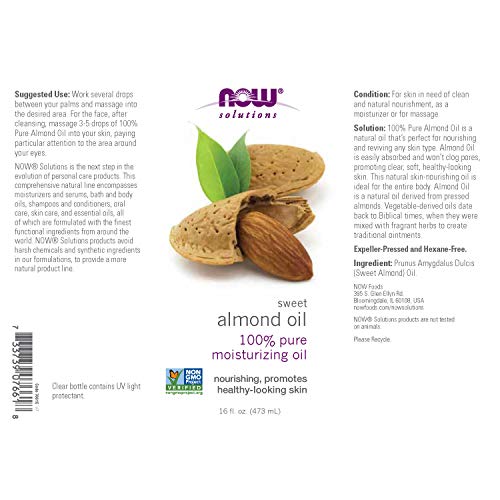 NOW Foods Almond Oil, Pure - 473 ml