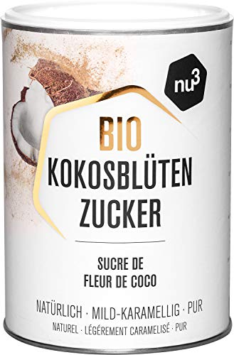nu3 Azúcar de Coco Orgánico - Alternativa dulce para diabéticos - 330g de azúcar moreno natural con bajo índice glucémico - Sustituto de enducolorantes convencionales - Calidad Bio