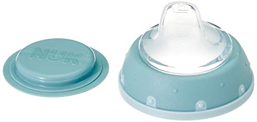 NUK Active Cup - Vaso para aprender a beber (12 meses, boquilla antigoteo, clip y tapa protectora, sin BPA, 300 ml), diseño de Winnie the Pooh de Disney, color azul