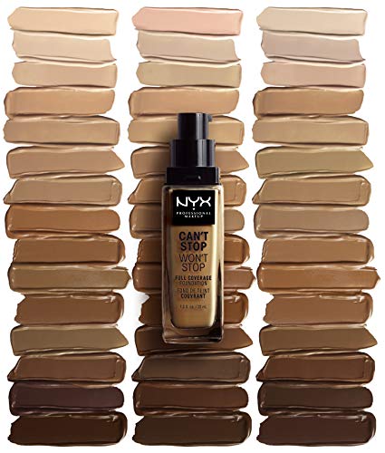 NYX Professional Makeup Base de Maquillaje Can't Stop Won't Stop Foundation, Pack de 1