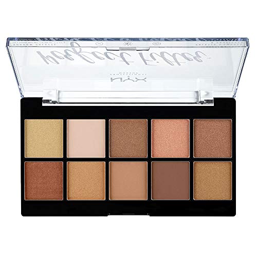 NYX Professional Makeup Paleta de sombras de ojos Perfect Filter Shadow Palette Tono 1 Golden Hour Color Multicolor