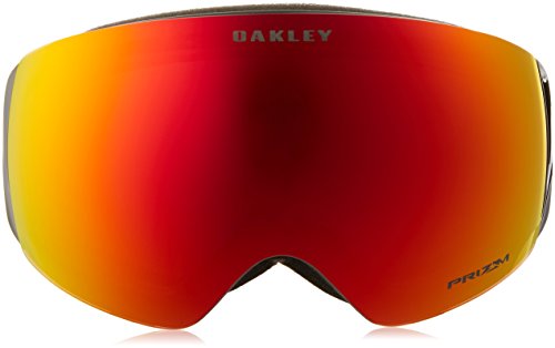 Oakley Flight Deck XM - Gafas de esquí/snowboard, Negro Mate (Matte Black) - (con logo blanco, banda negra y lente prizm antorcha iridio), Talla Única