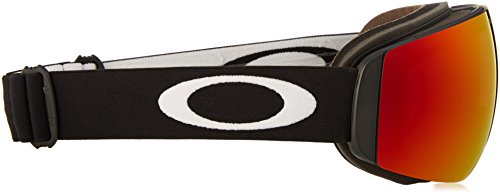 Oakley Flight Deck XM - Gafas de esquí/snowboard, Negro Mate (Matte Black) - (con logo blanco, banda negra y lente prizm antorcha iridio), Talla Única