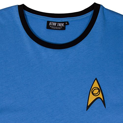 Official Star Trek Science and Medical Uniform Men's T-Shirt (L)