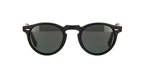 Oliver Peoples - GREGORY PECK SUN OV 5217/S, Redondo, acetato, hombre, MATTE BLACK/MIDNIGHT EXPRESS POLARIZED VFX(1031/P2), 47/23/150