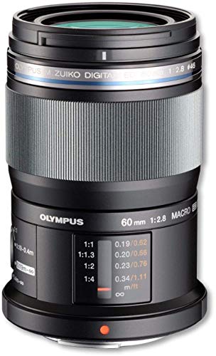 Olympus M.Zuiko - Objetivo Digital ED 60 mm F2.8, zoom estándar, apto para todas las cámaras MFT (modelos Olympus OM-D & PEN, serie G de Panasonic), negro
