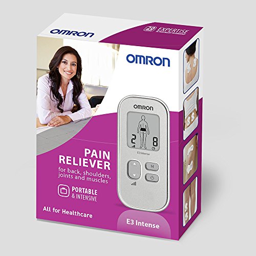 OMRON E3 Intense - Electroestimulador para aliviar el dolor muscular sin medicación, electrodos incluidos