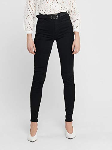 Only Onlroyal High Sk Jeans Pim600 Noos, Jeans Skinny para Mujer, Negro (Black), S (Talla Fabricante:32)