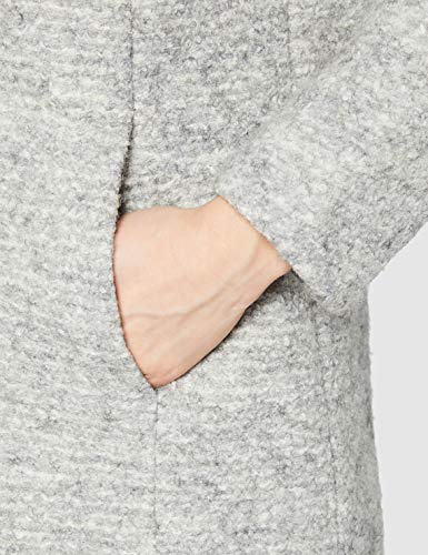 Only Onlsedona Boucle Wool Coat Otw Noos Abrigo, Gris (Light Grey Melange Detail:Melange), 38 (Talla del fabricante: Small) para Mujer