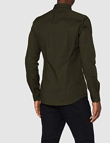 Only & Sons NOS Onsalfredo LS Shirt Ex-Slim Noos Camisa, Verde (Rosin Rosin), Small para Hombre