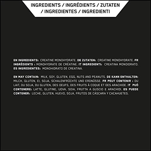 Optimum Nutrition ON Creatina Monohidrato Micronizada, Creatine en Polvo, Suplementos Deportivos para Musculacion, Sin Sabor, 176 Porciones, 634g