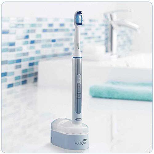 Oral-B Pulsonic Slim 1000 Adult Sonic toothbrush Silver - Cepillo de dientes eléctrico (Batería, Batería integrada, Caja, 1 pieza(s), 1 pieza(s))