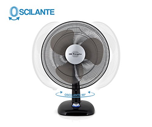 Orbegozo TF 0144 Ventilador de sobremesa, 50 W, Color negro