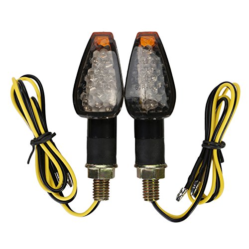 OSAN Intermitentes Moto 2 PC 14 LED Ámbar de Motos Lámparas Luces de Dirección Señales para Yamaha R1 R6 FZ XT WR TW TT-R