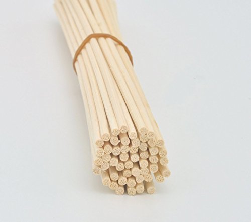 Ougual 100 Piezas Palos de Difusor Reed Varillas de Reed de Rattan de Madera Varillas Difusor de Aroma de Aceite Esencial (20cm x 3mm)