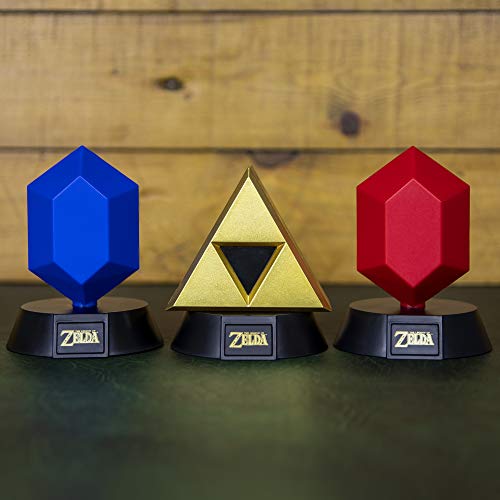 Paladone Gold Triforce Icon Light | Basado en la leyenda de Zelda | Ideal para habitaciones de niños, oficina y hogar | Mercancía de juegos Pop Culture
