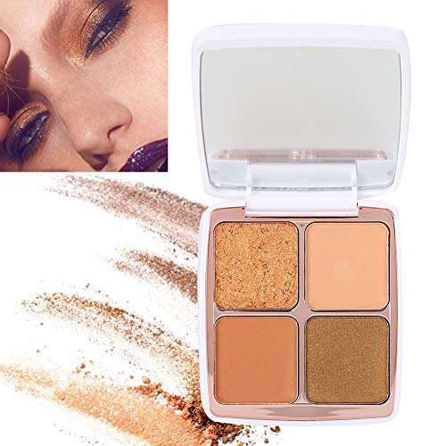 Paleta de sombras de ojos de 4 colores, sombra de ojos mate Sombra de ojos nacarada de larga duración Herramienta cosmética para ojos pigmentados Herramientas de maquillaje de ojos para Salom Home