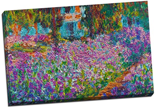 Panther Print Lienzo decorativo de pared (tamaño grande, 76,2 cm x 50,8 cm), diseño del Jardin de Giverny de Claude Monet 