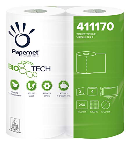 Papernet 411170 Paquete Simple Papel Higiénico Bio Tech- 48 rollos (12 paquetes)