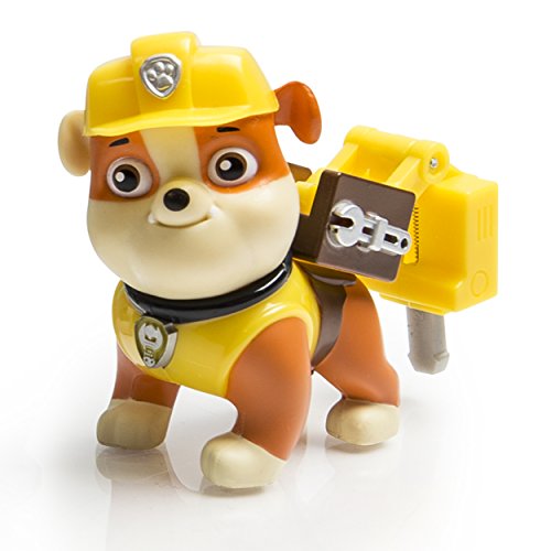 Paw Patrol Action Pack Pup & Badge, Rubble by Spin Master