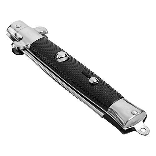 Peine plegable Switchblade Primavera Bolsillo Aceite Peine del pelo Cuchillo plegable que mira el botón automático del cepillo