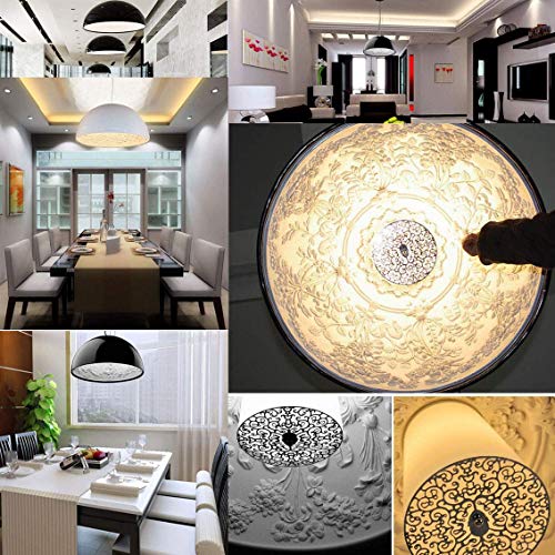 Pendant Light Modern Ceiling Chandeliers, Resin and Metal Lamps, Industrial Hanging Lightweight Adjustable Garden Design Living Room Dining Room Basement Glossy Pattern