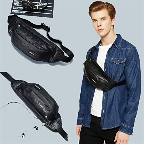 PENGQ Cintura de Cuero/Bolso del Mensajero de los Hombres/Ejecución de Cintura Bolsa/for Viajes de Vacaciones, Deportes al Aire Libre, Carnaval