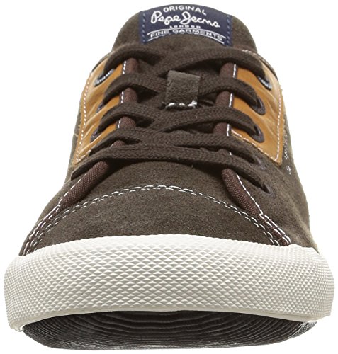 Pepe Jeans Britt Classic, Low-Top para Hombre, marrón-Braun (898DK Brown), 42 EU