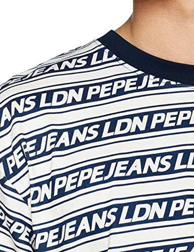 Pepe Jeans Colombe Camiseta, (Deep Sea 597), Large para Hombre
