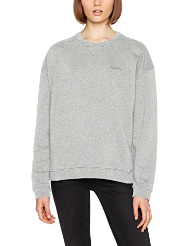 Pepe Jeans Crew Neck Ladies, Sudadera para Mujer, Gris (Grey Marl 933), X-Large