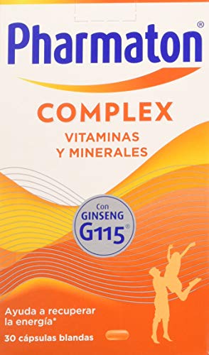 Pharmaton | Multivitamínico con ginseng | Complex 30 cápsulas | Ayuda a recuperar la energía