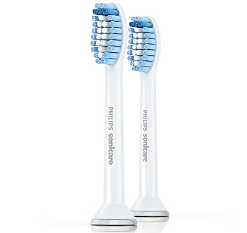 Philips Sonicare Sensitive HX6052/07 - Set de 2 cabezales estándar para cepillo de dientes eléctrico, color blanco