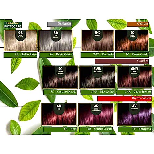 Phytocare Tinte permanente y nutritivo para cabello sin amoniaco, sin PPD, sin SLS, sin parabenos Color Chocolate Negro 3N