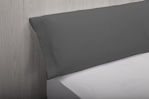 Pikolin Home - Almohadón, funda de almohada, 100% algodón, almohadas de 135 y 150cm, colorgris (Todas las medidas)