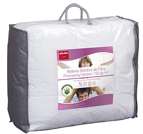 Pikolin Home - Edredón/Relleno nórdico hipoalergénico de fibra Aloe Vera, primavera-verano, 150gr/m², 150x220cm-Cama 80/90 (Todas las medidas)