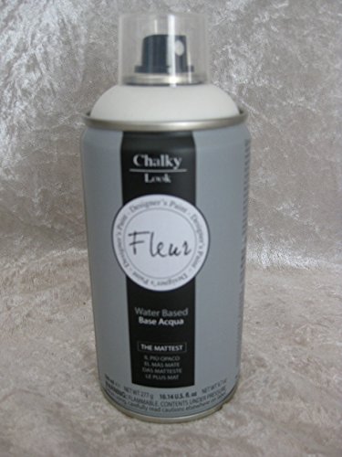 Pintura en spray efecto tiza o yeso extra mate Chalky Look - 300 ml - Es un producto sin olor, al agua y no gotea. (Titanium Blanco)