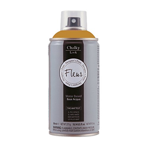 Pintura en spray efecto tiza o yeso extra mate Chalky Look - 300 ml - Es un producto sin olor , al agua y no gotea. (Yellow Ocre)