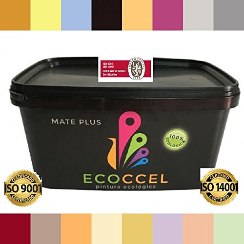 Pintura, pintura pared, pintura pared interior, pintura colores, pintura blanca, pintura exterior, pintura ECOLOGICA, ECOCCEL 4LT (4 Lt, Gris Perla)