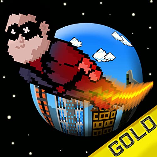 Pixel Heroes - The rocket man fighting super villains - Gold Edition